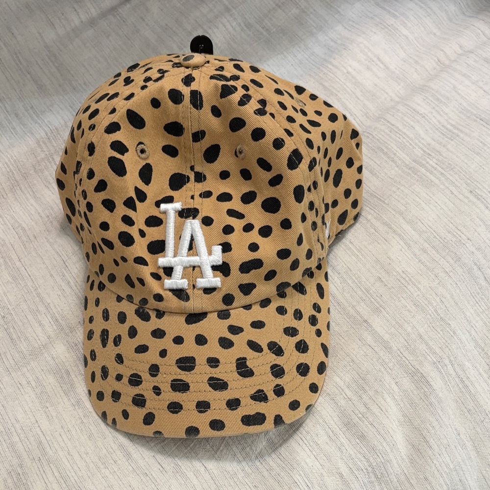 Tan and Black LA Polka Dot Cap